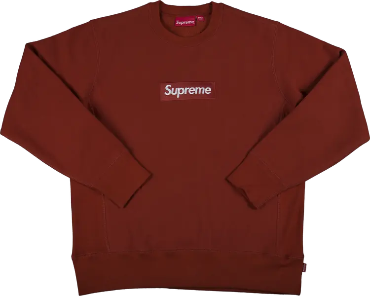 

Толстовка Supreme Box Logo Crewneck Sweatshirt 'Rust', оранжевый