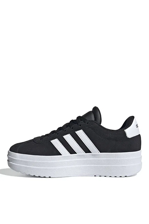 Детские кроссовки для девочек текстильные с принтом ih4777-vl Court Bold J Adidas, Black — фото 2