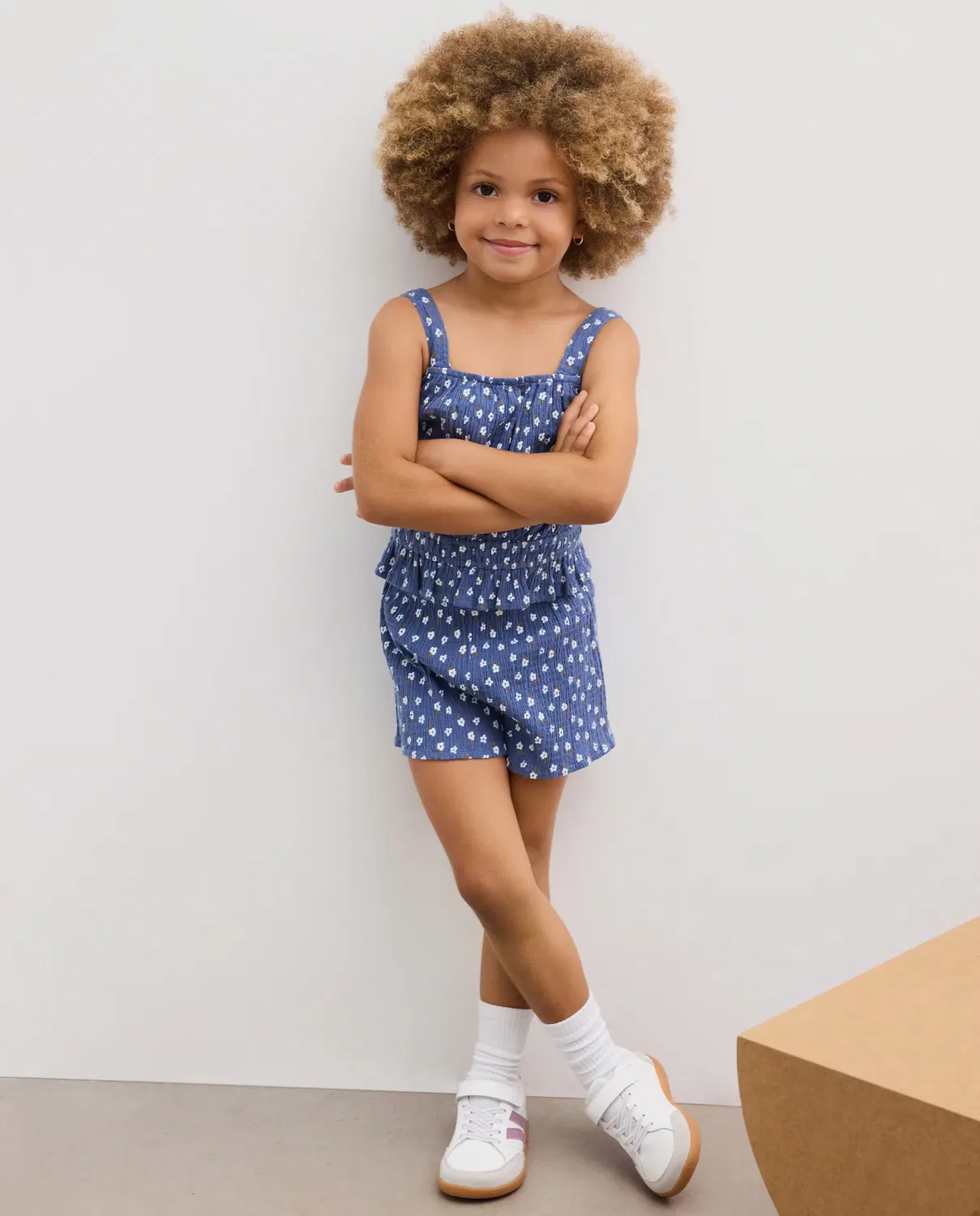 Детский комплект для девочек из сшитого хлопка Kids El Corte Inglés, Azul