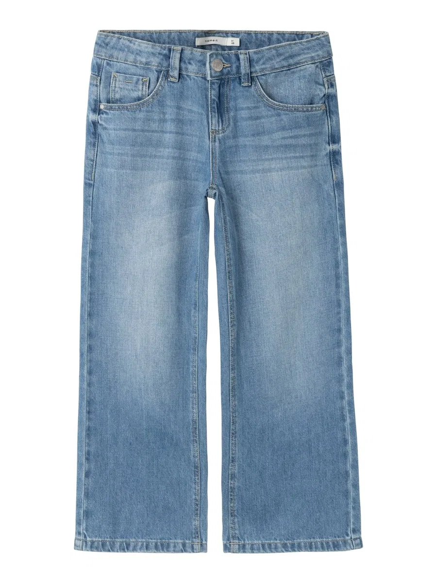 Джинсы NAME IT Wide leg Jeans 'Rose' синего цвета