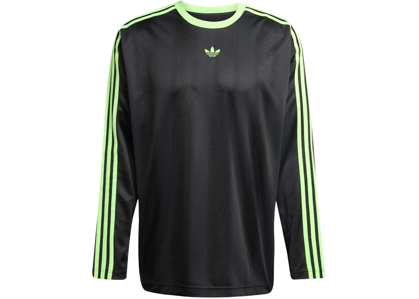 Мужская футболка с длинным рукавом Adicolor Jacquard Adidas, Black Signal Green