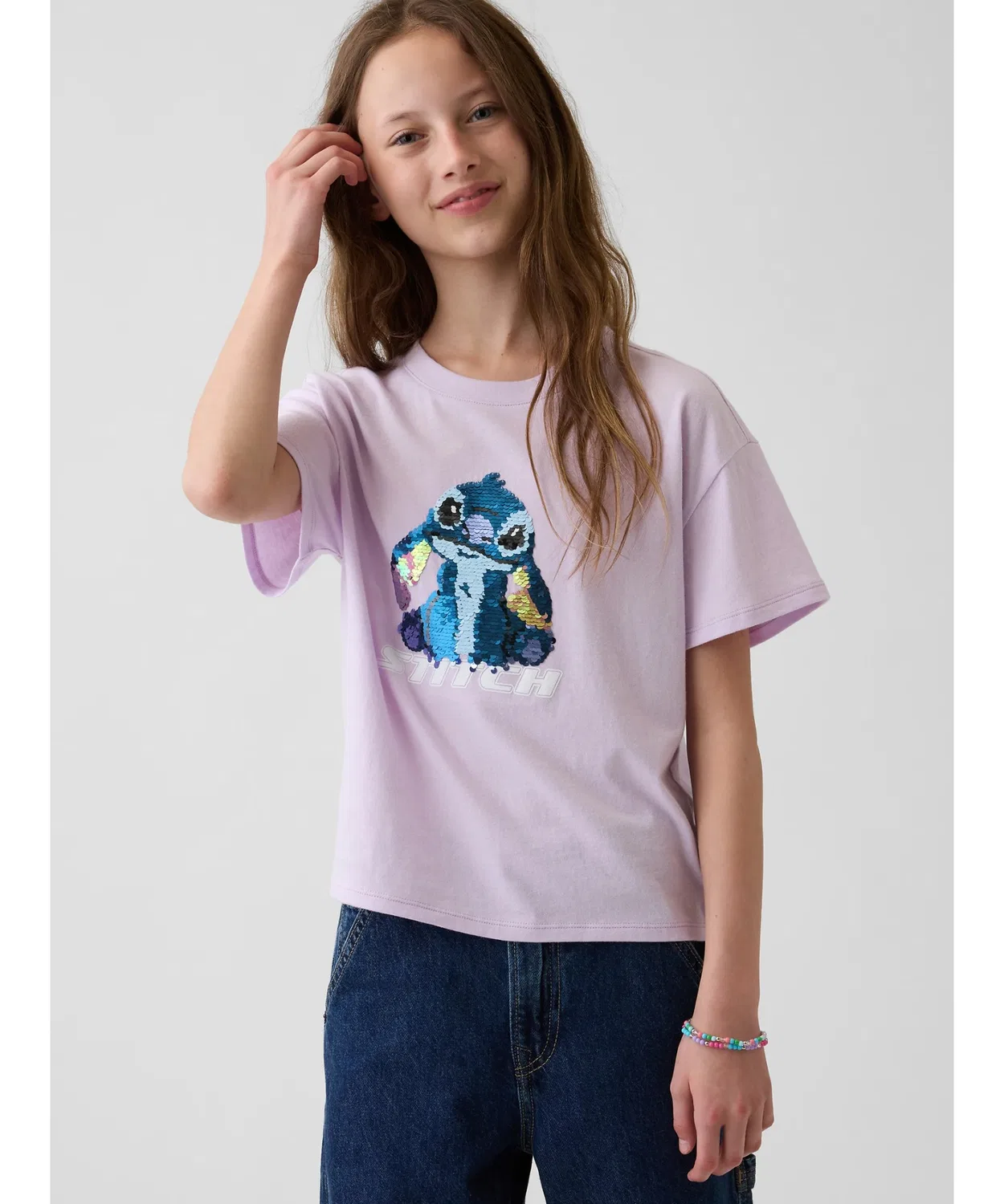 Детская футболка с длинным рукавомс принтом GapKids × Disney GAP, Purple