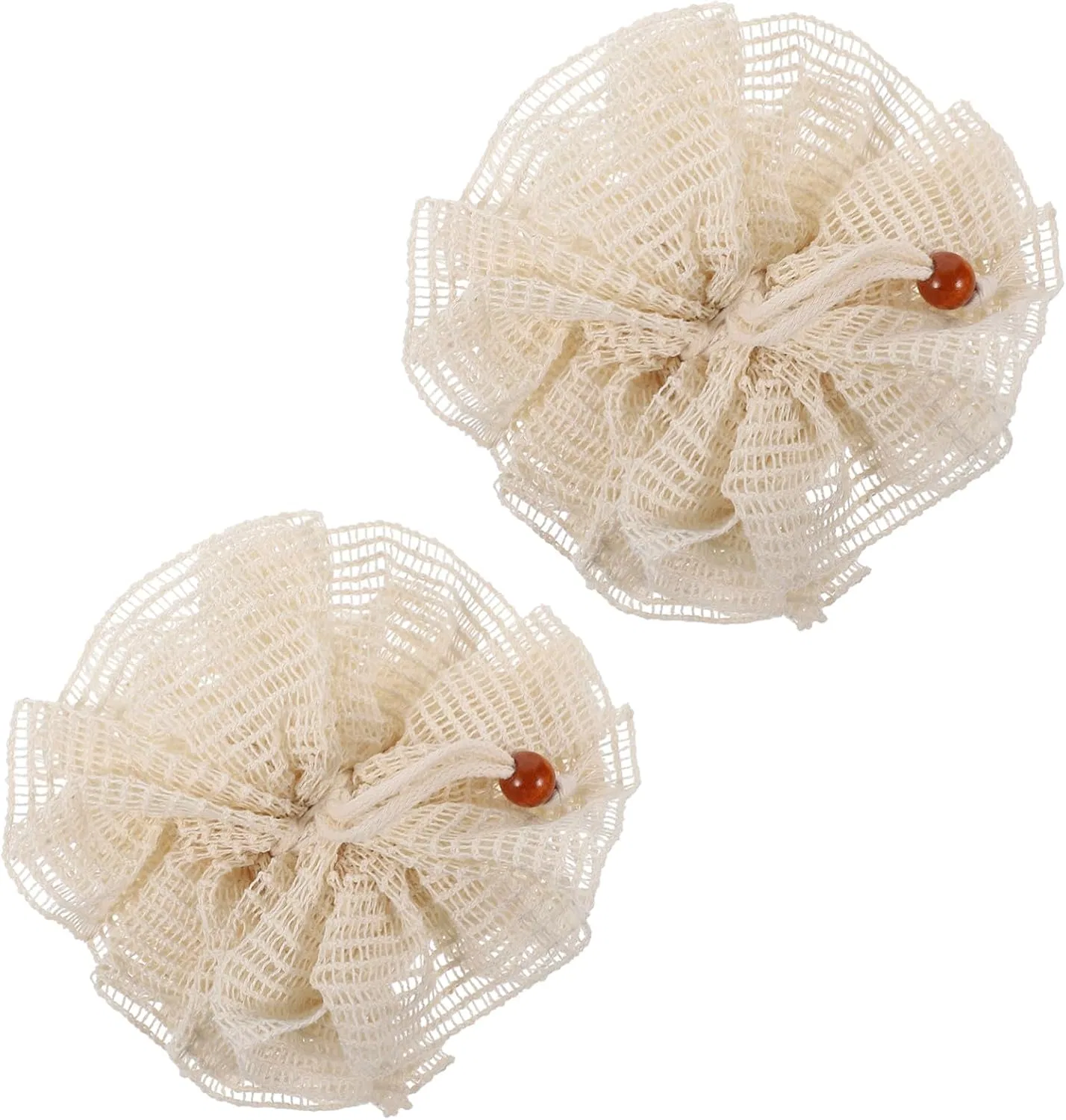 Сетчатый мочалка для душа из рамиевых волокон Gatuida, 2 шт, 20x20x4 см, Beige