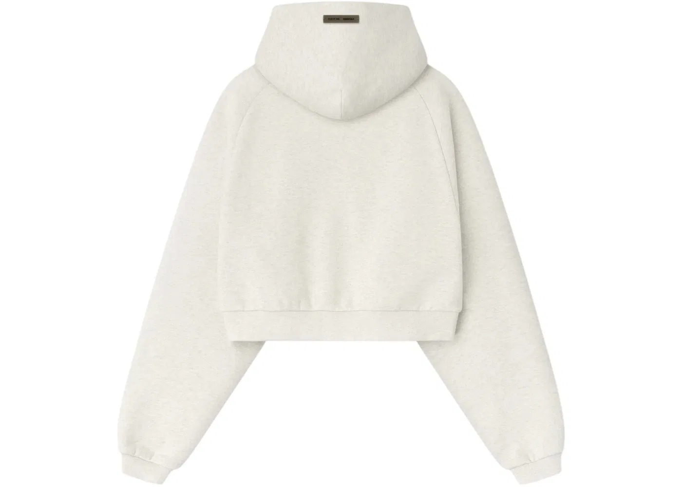Женский худи с длинным рукавом Fear of God Essentials Embossed 90's Raglan Hoodie, Oatmeal Heather — фото 2