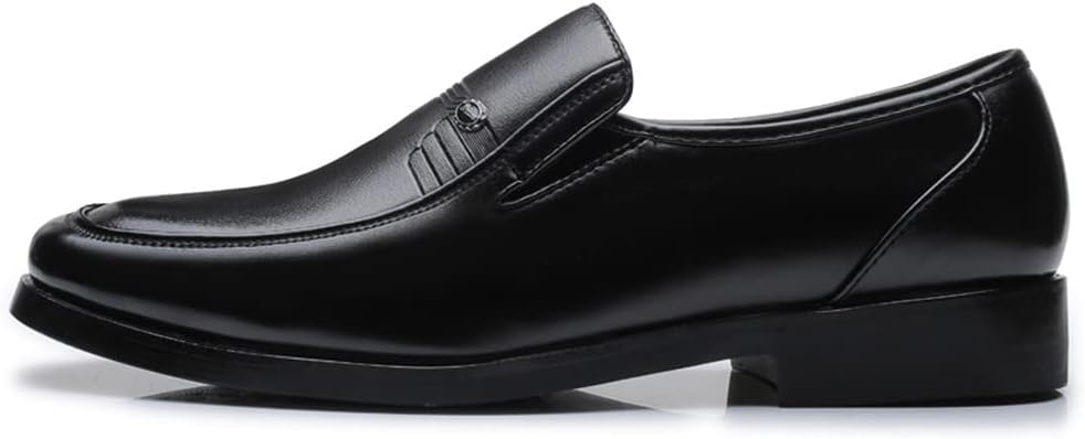 Мужские слипоны-лоферы Santimon Mens Moc кожаные, с подкладкой, классические венецианские, повседневные, с амортизирующей стелькой, удобные, легкие, дышащие, для формального и бизнес-стиля, черный — фото 3