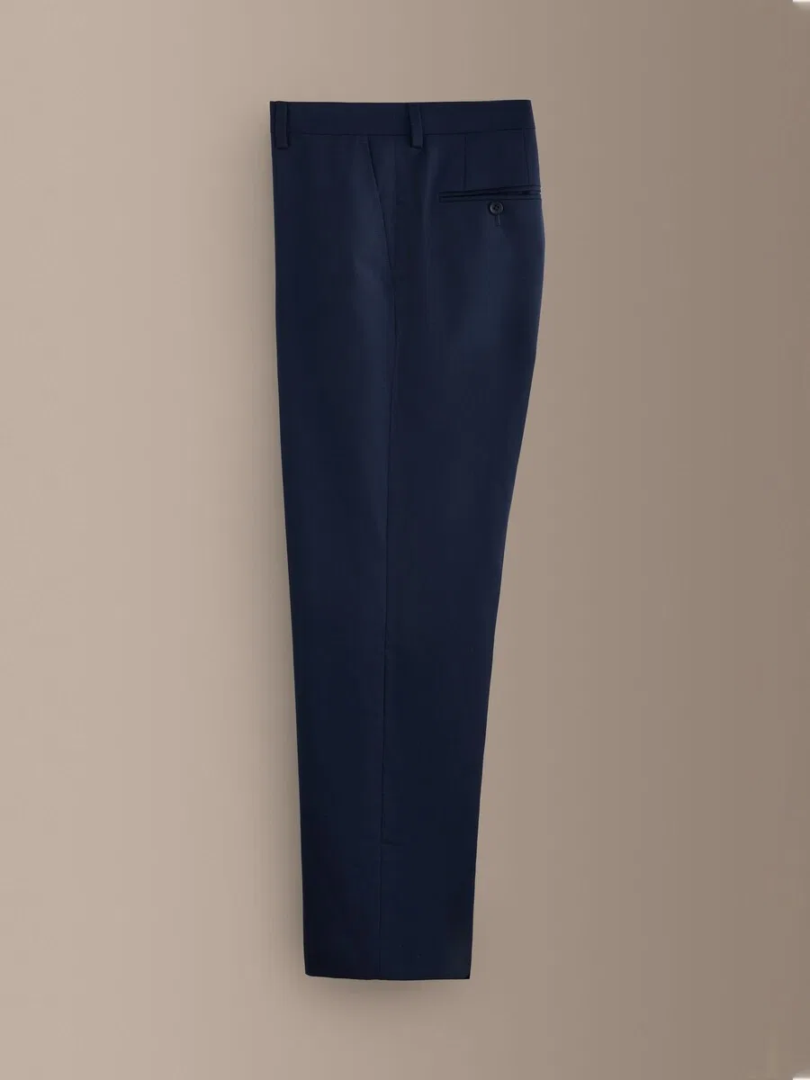 Брюки Next Regular Pleated Pants 'Signature' в темно-синем цвете — фото 3