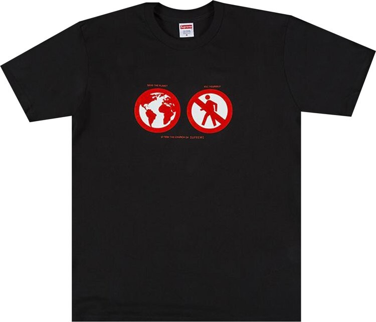 

Футболка Supreme Save The Planet Tee 'Black', черный