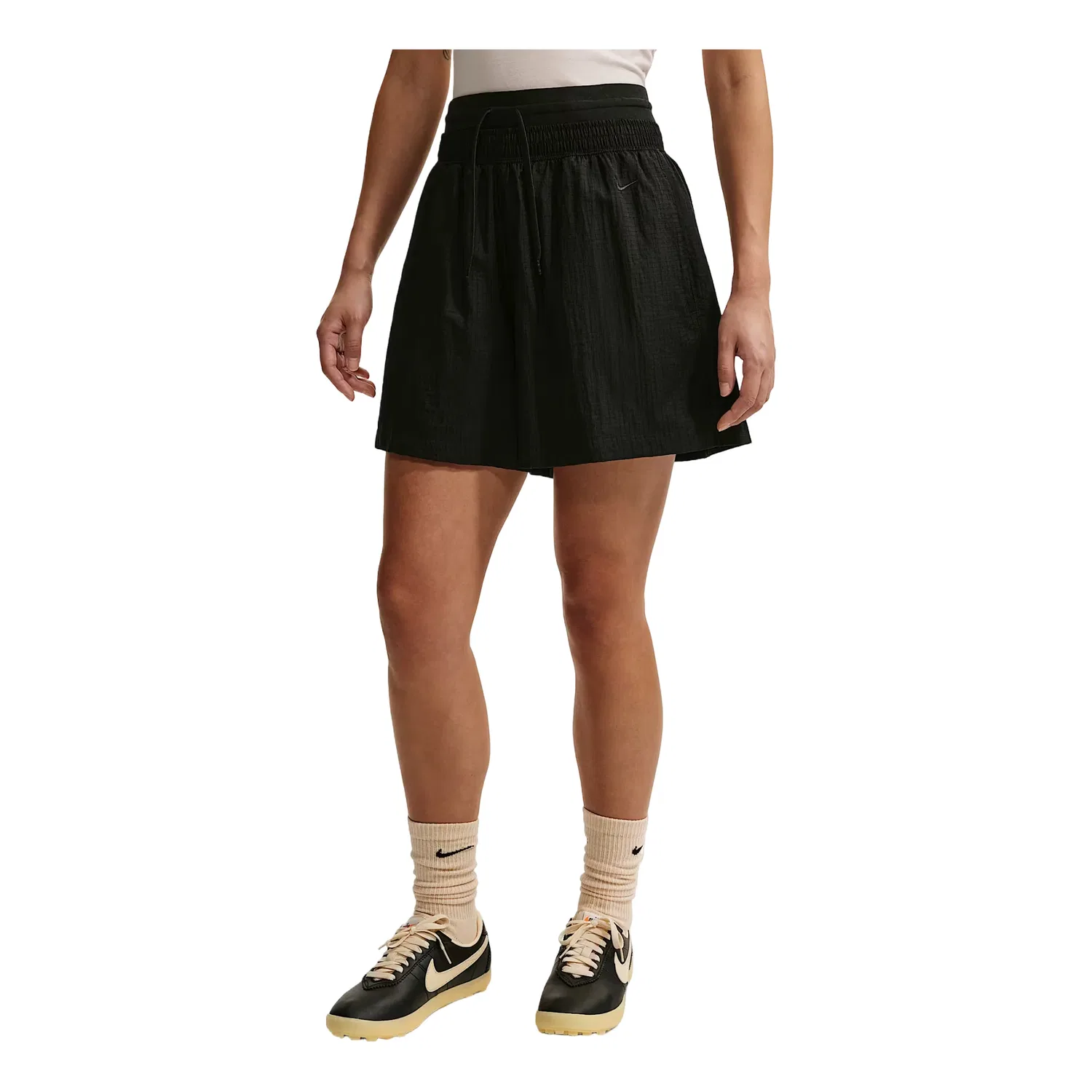 Женские шорты Double Waistband Shorts Asia Sizing 'Black' Nike, черный