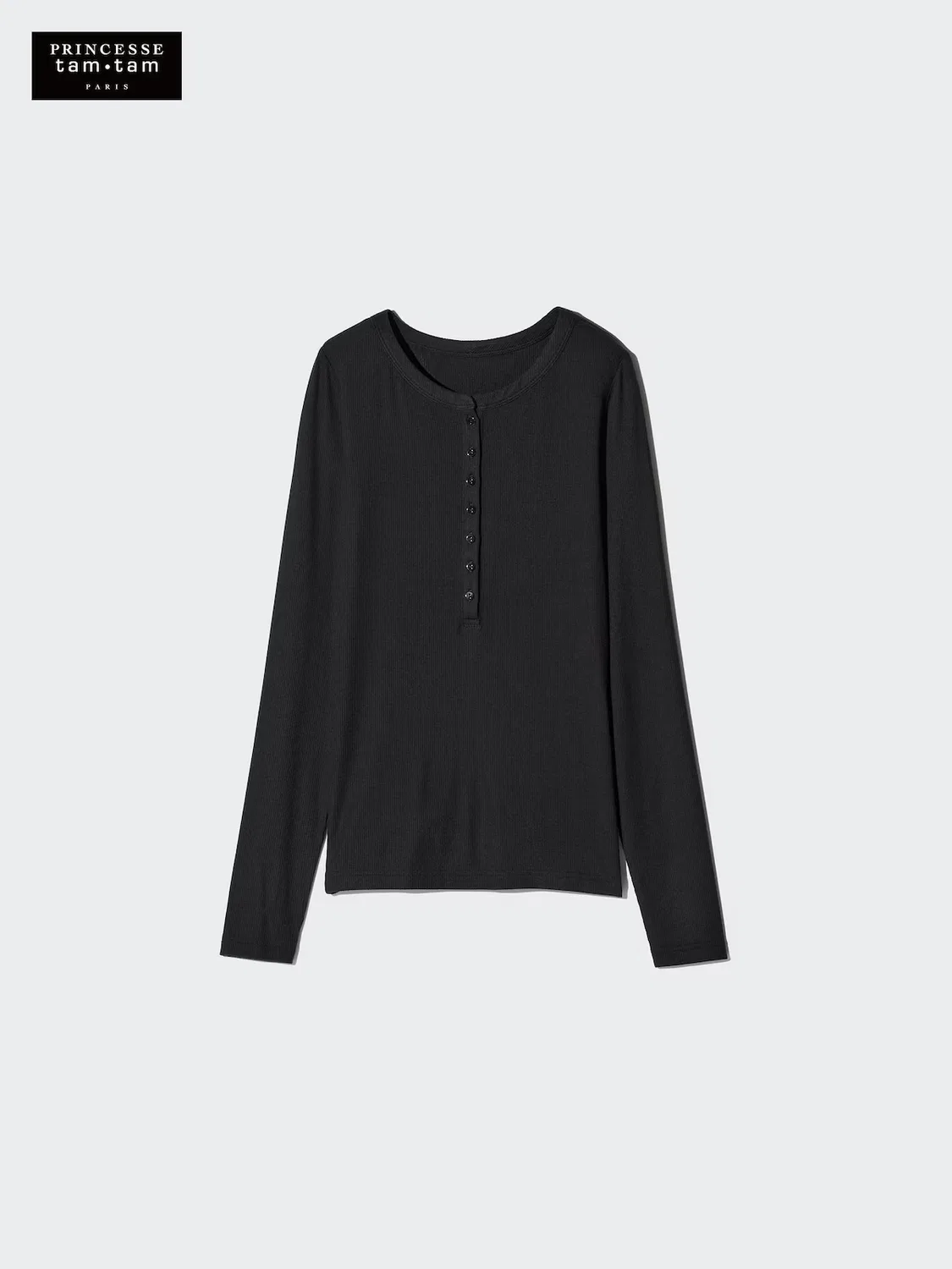 Футболка-поло Uniqlo Heattech, ультратеплая, светло-серый — фото 3
