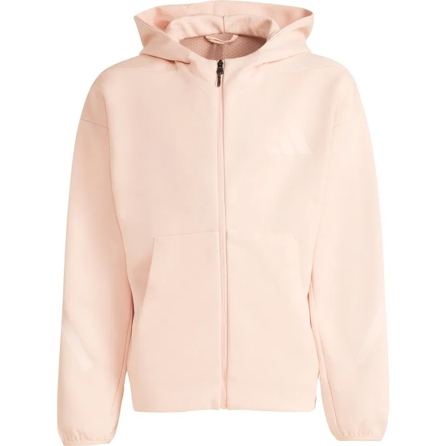 Детская куртка-худи с полной застежкой-молнией Z.N.E. adidas, Розовый — фото 3