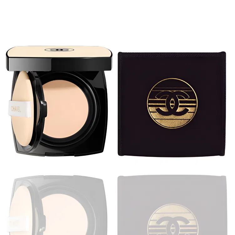 Женская тональная основа-подушечка Cushion Water Foundation #BD01 с сумкой для хранения, CHANEL, Beige Fashion Pastel Pink — фото 4