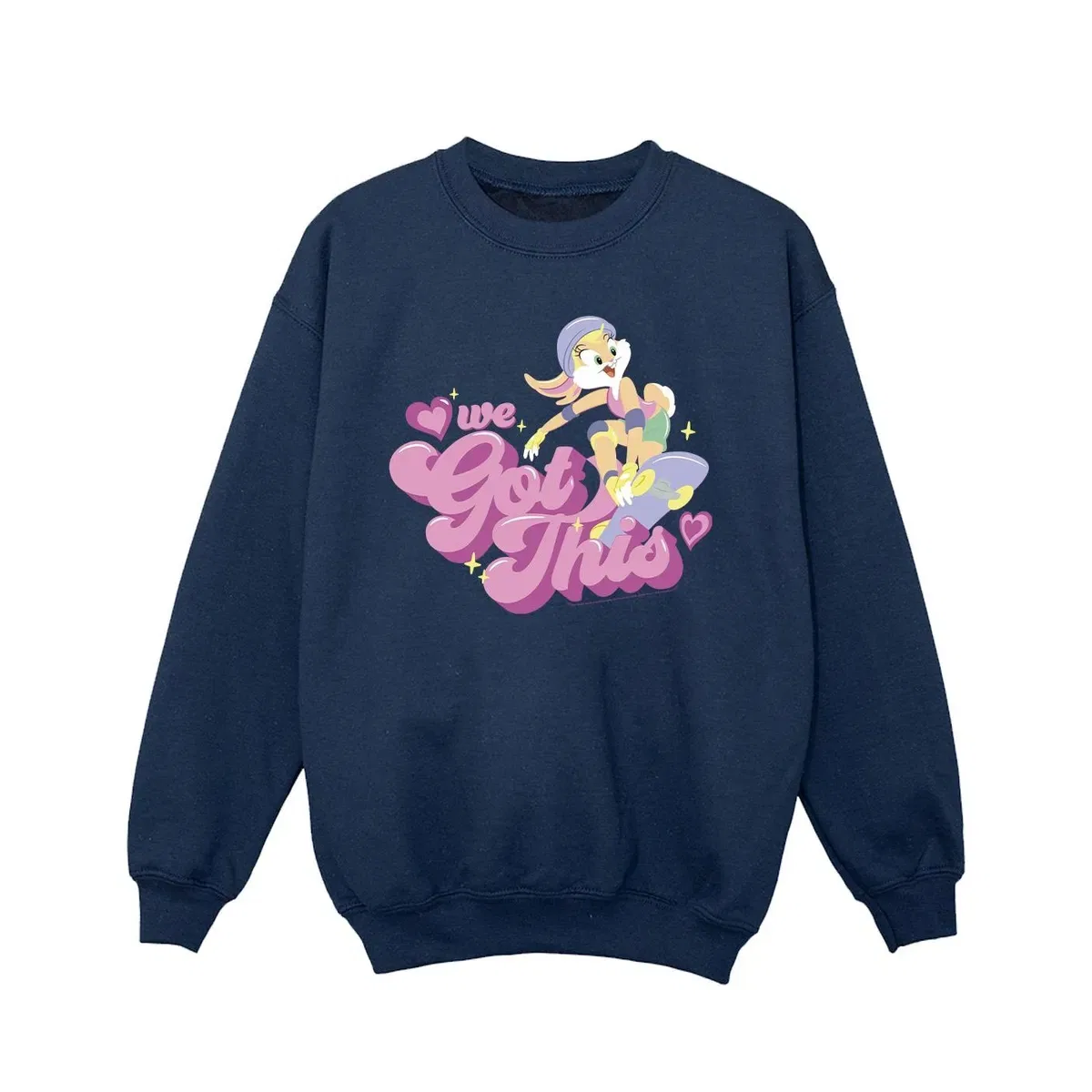 Свитшот с принтом Lola We Got This Skate Looney Tunes, Navy — фото 2