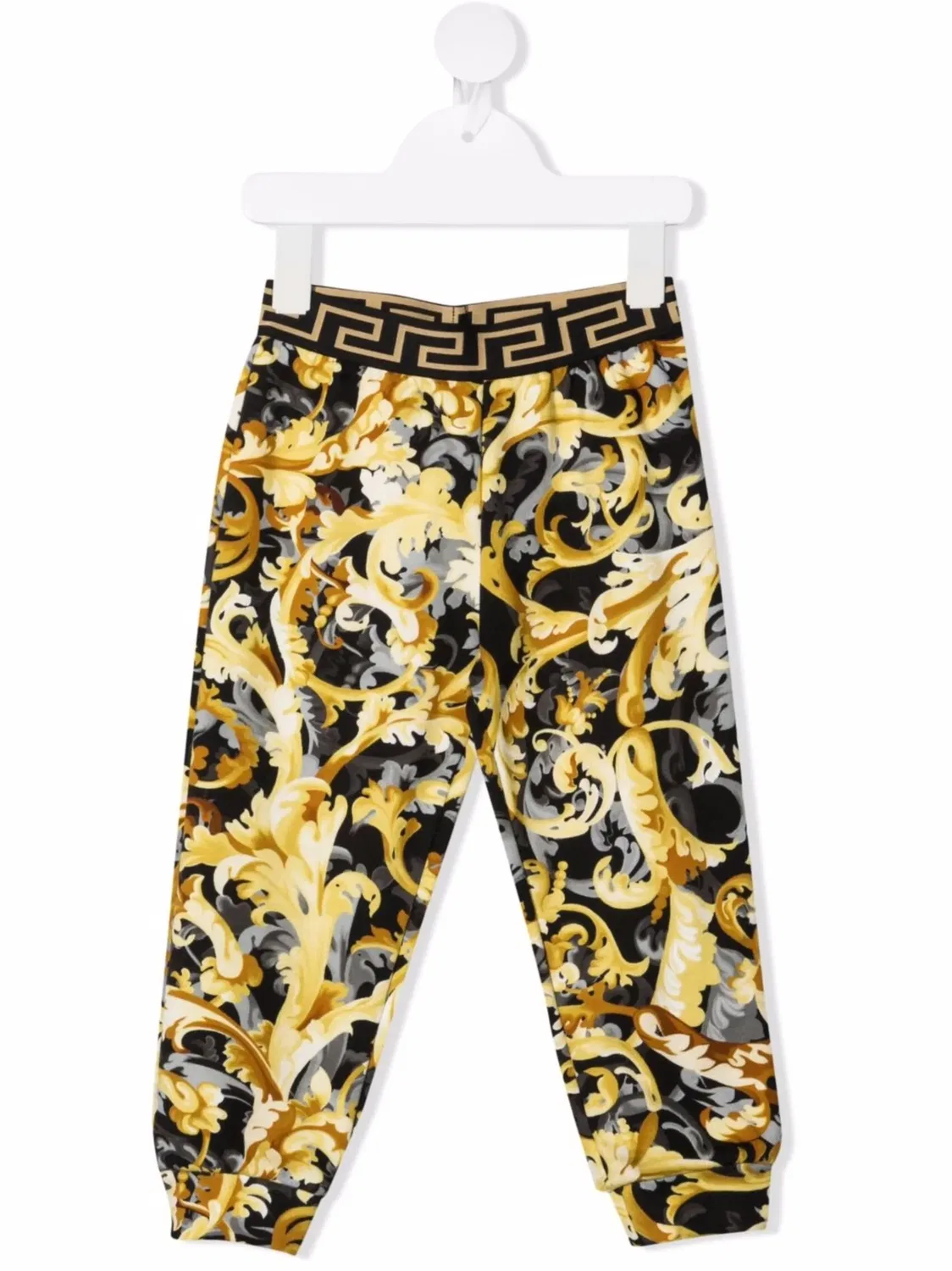 Брюки-треки с барочным принтом Versace, черный