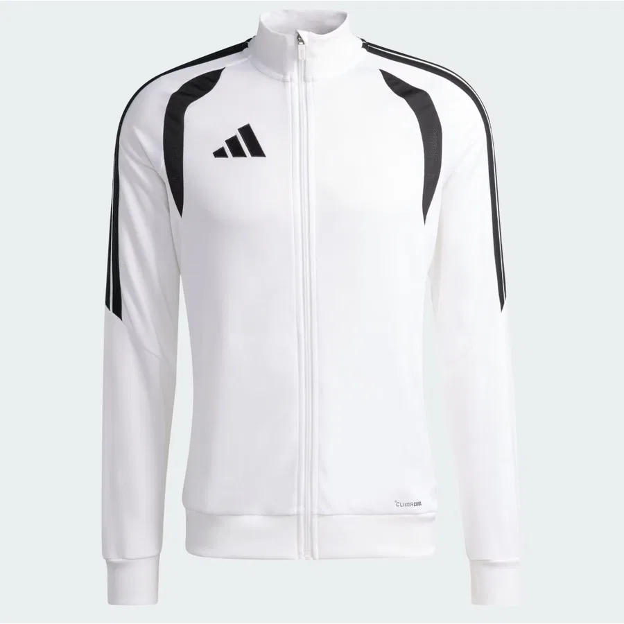 Мужской спортивный свитшот с полной застежкой-молнией, модель TIRO26L Tr Jkt, adidas, Бело-черный — фото 4