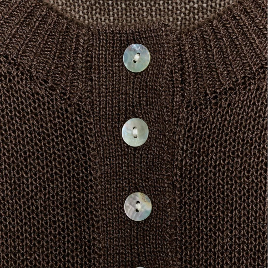 Женский свитер с круглым вырезом Brown ZARA, Brown — фото 4