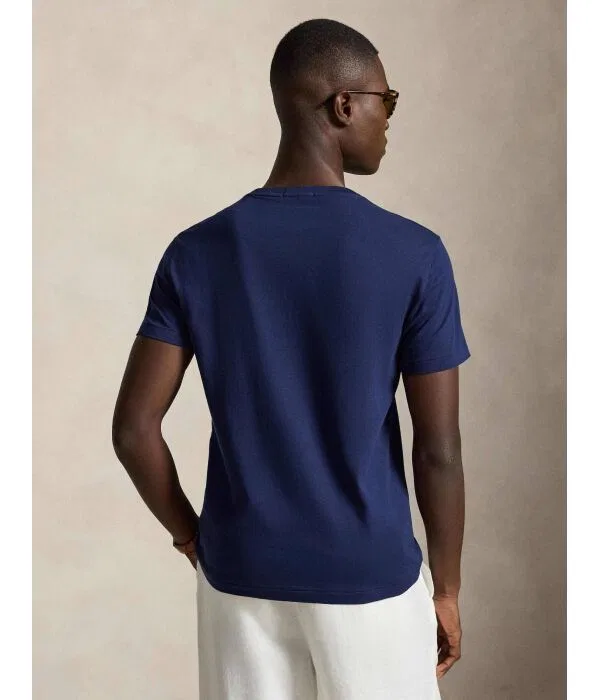 Мужская футболка Custom Slim Fit Polo Ralph Lauren, Blu Marino — фото 3