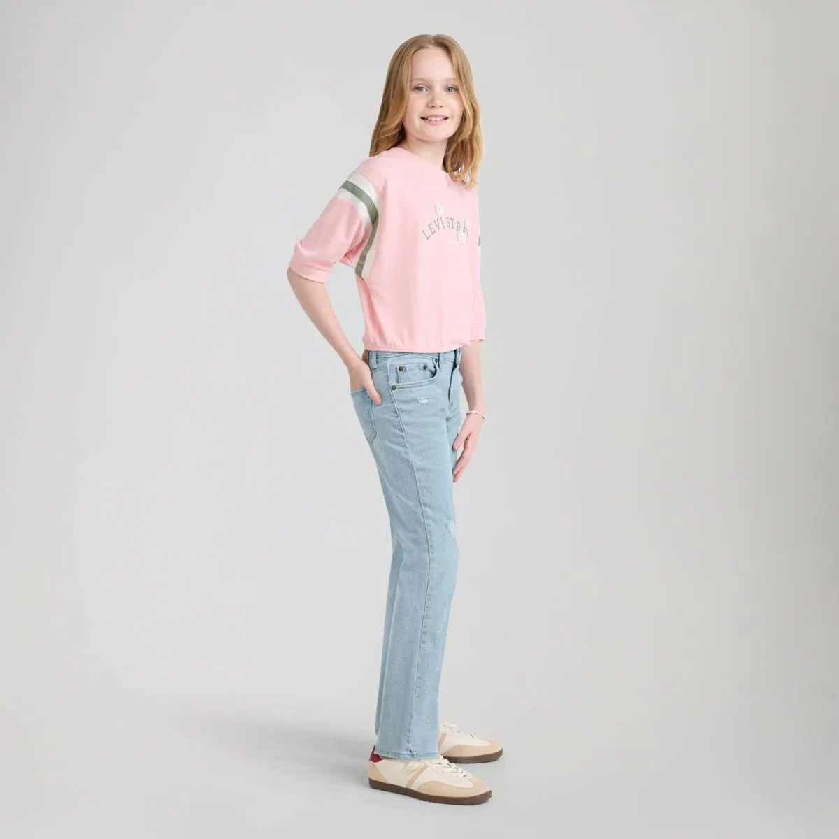Классические джинсы-клеш для девочек 7-16 лет Levi's, After Glow - Light Wash — фото 4