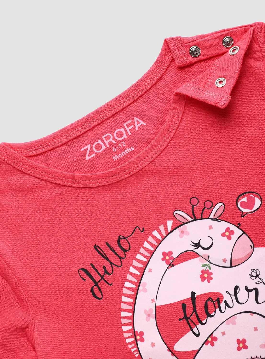 Футболка с принтом с коротким рукавом Zarafa, розово-красный — фото 2