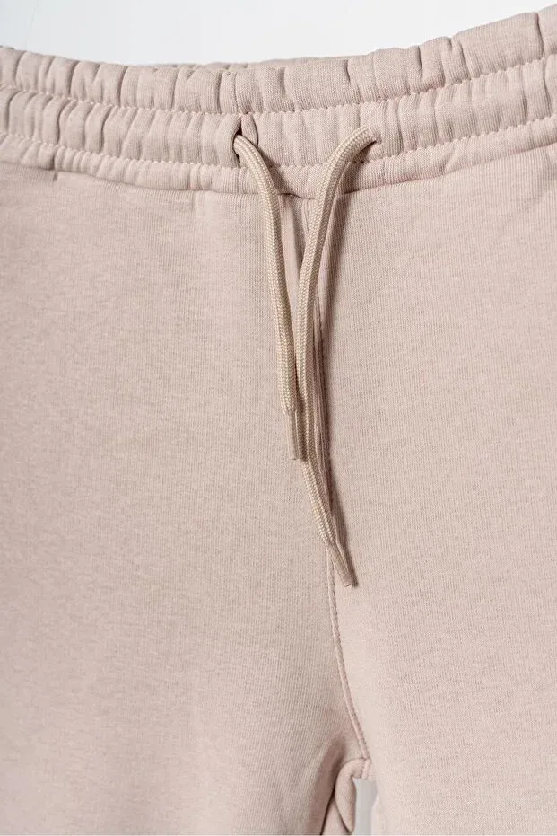 Детские спортивные штаны для девочек с принтом Mışıl Kids, Light Beige — фото 4