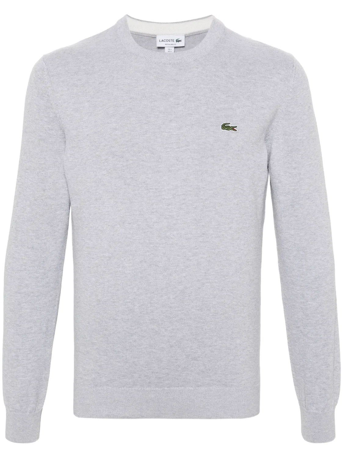 Джемпер с меланжевым эффектом из хлопка Lacoste, серый