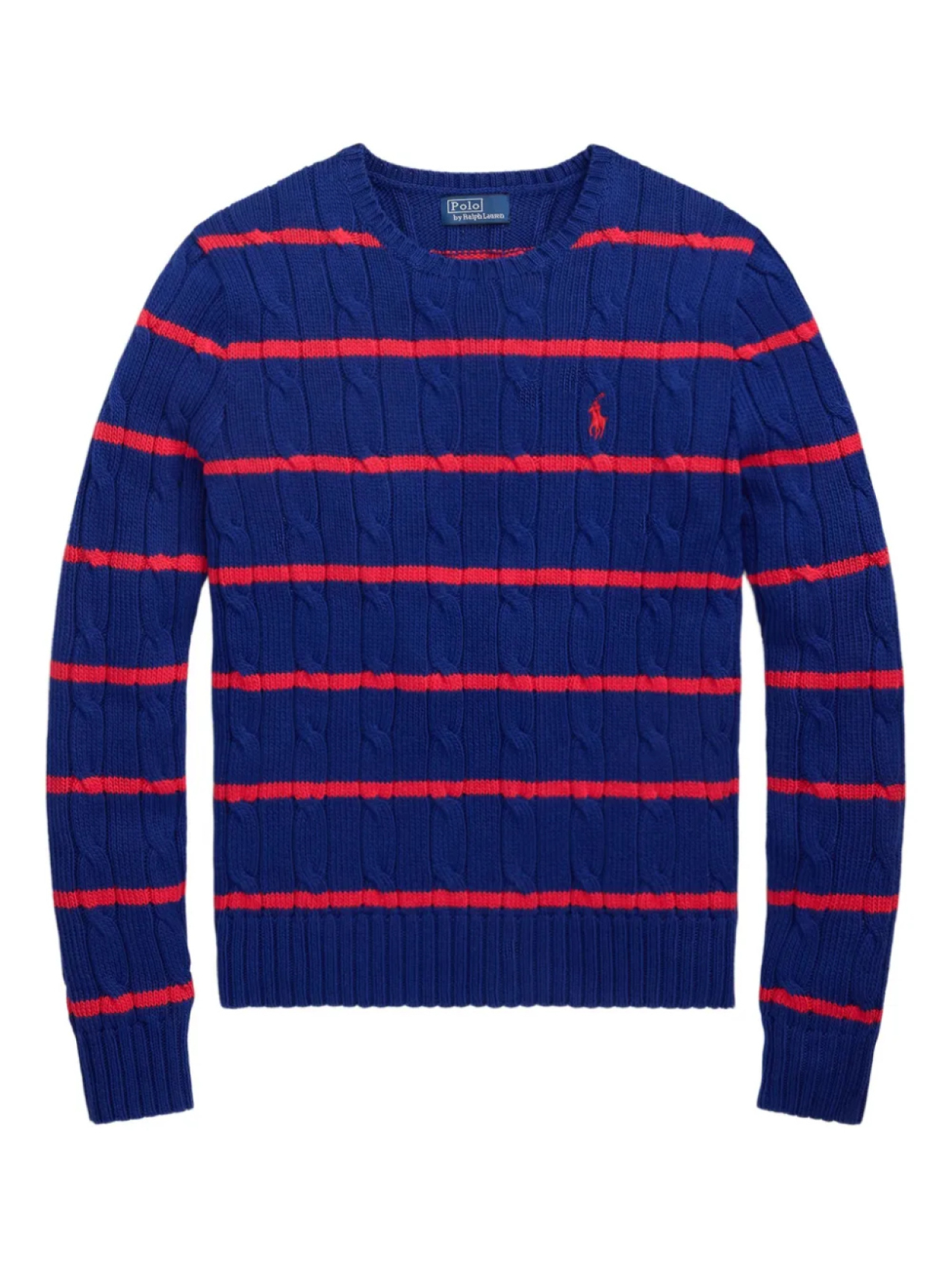 

Polo Ralph Lauren полосатый свитер фактурной вязки, синий