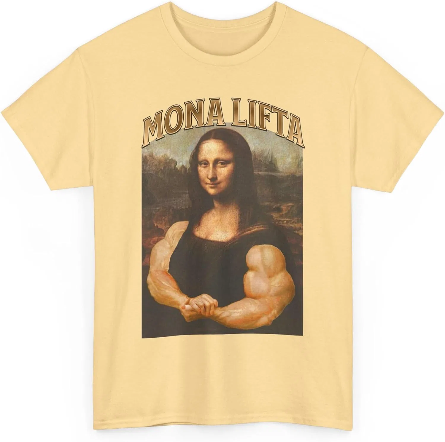 Футболка с принтом Mona Lifta, Gildan 5000, Yellow Haze