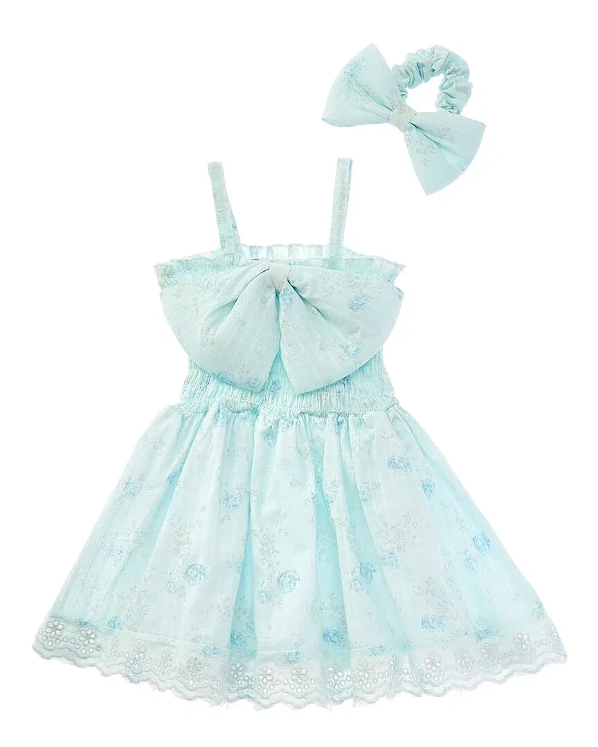 Детский комплект платьев с принтом Shabby Chic, синий