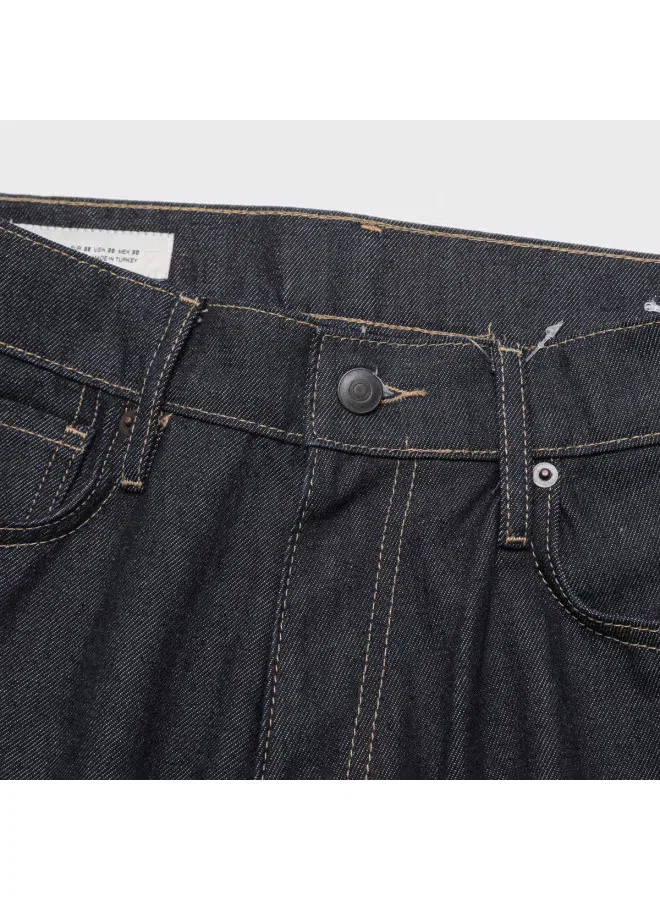 Джинсы классические хлопковые Zara, темно-синий — фото 4
