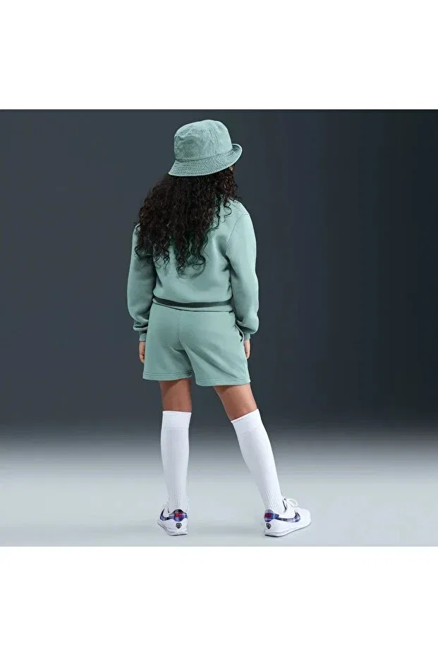 Детские шорты спортивные с эластичным поясом Nike, Green - White — фото 4