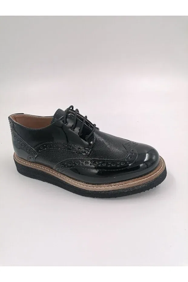 Детские туфли для мальчиков из лакированной кожи Solmaz, Black