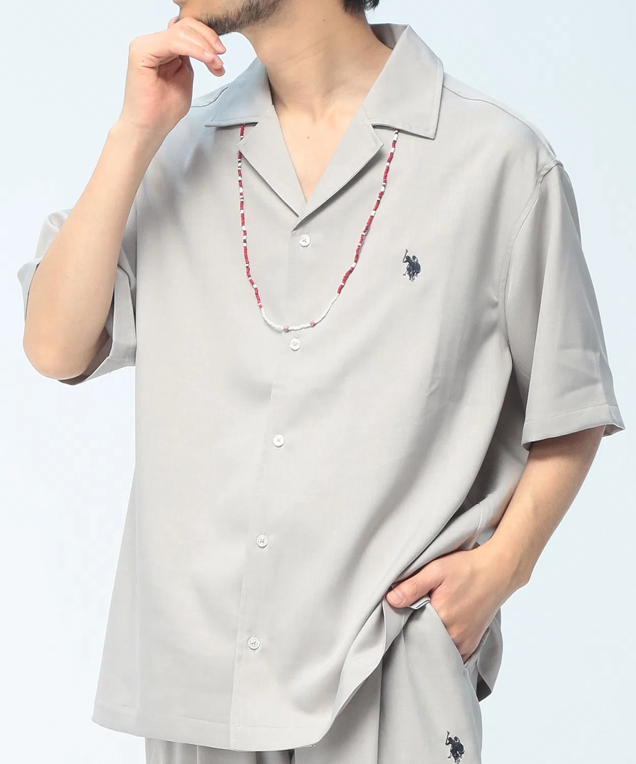 Мужская рубашка с коротким рукавом U.S. POLO ASSN., Grey