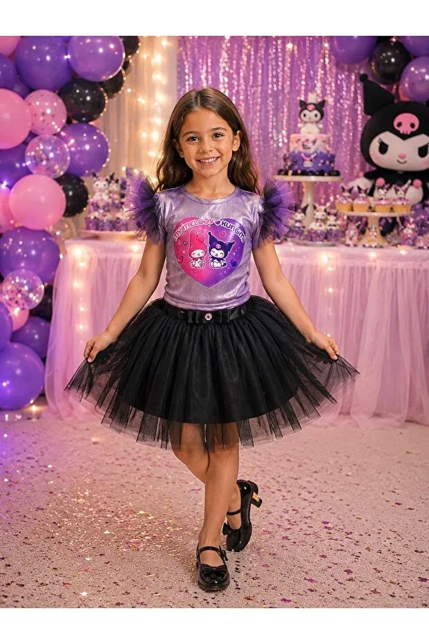 Детское платье для девочек с принтом My Melody Kuromi Baby Clime, Multicolor — фото 3