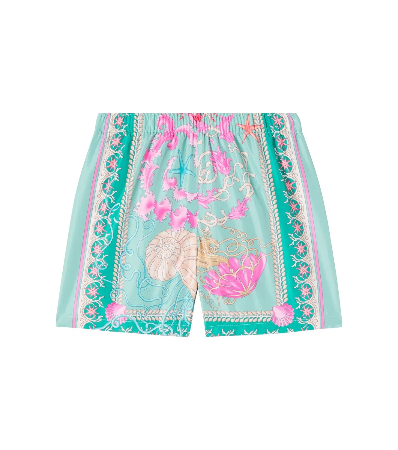 Плавки бикини с принтом Underwater Barocco Versace Kids, бирюзовый