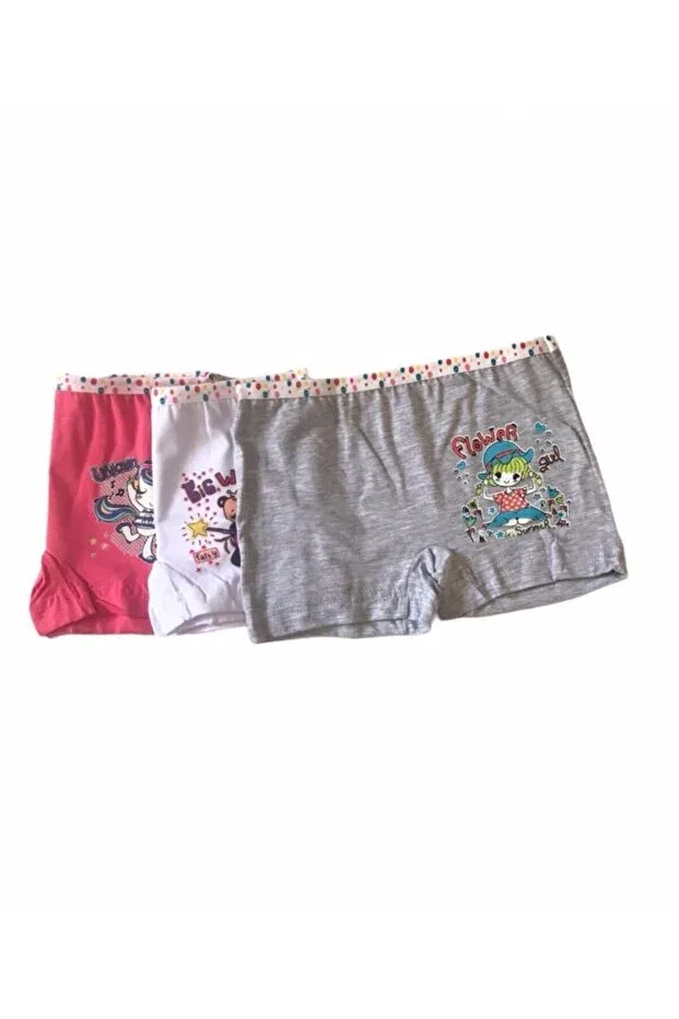 Детские боксеры для мальчиков с принтом Pack of 3 Dondeza, White-Gray-Pink