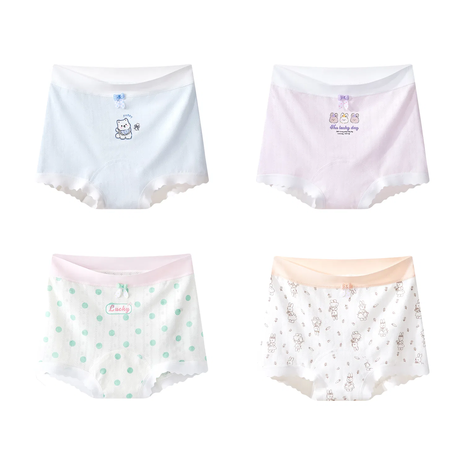 Детские трусы 4 шт, с принтом, Modal 10a Antibacterial Extended Underwear 03, MIIOW