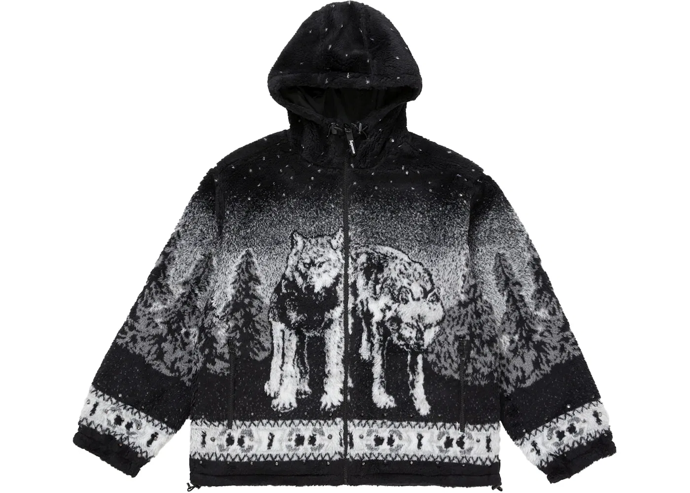 Мужская куртка-флис реверсивная с капюшоном Supreme bb Simon, Black