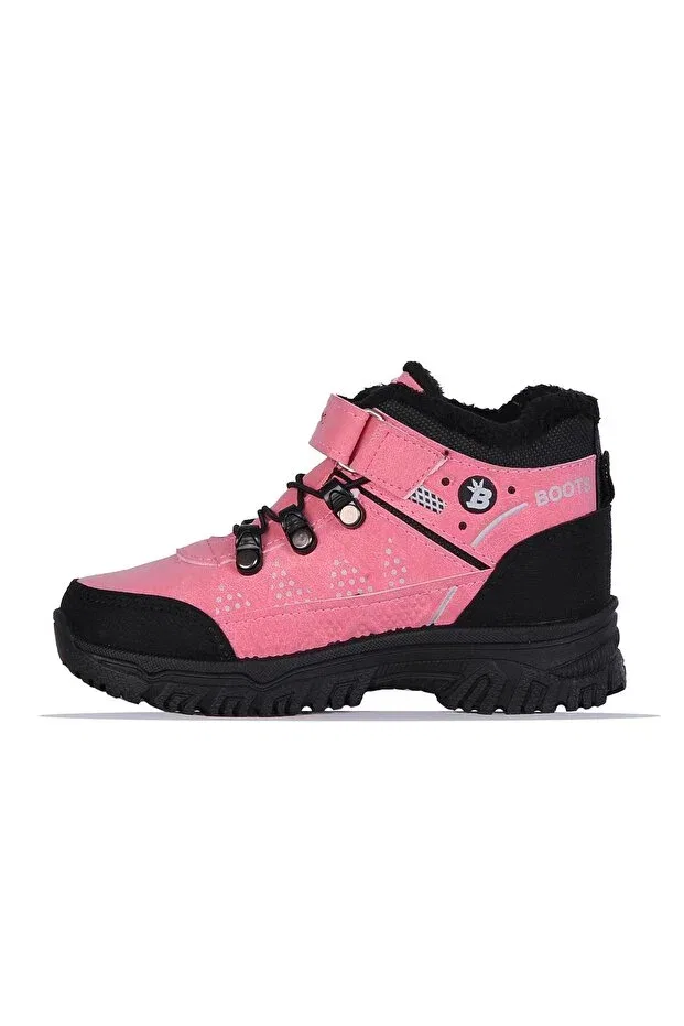 Детские ботинки для девочек на плоской подошве Skuaiter blm-5105 pink thermal fur girl's boots Bolimex, Pink — фото 2