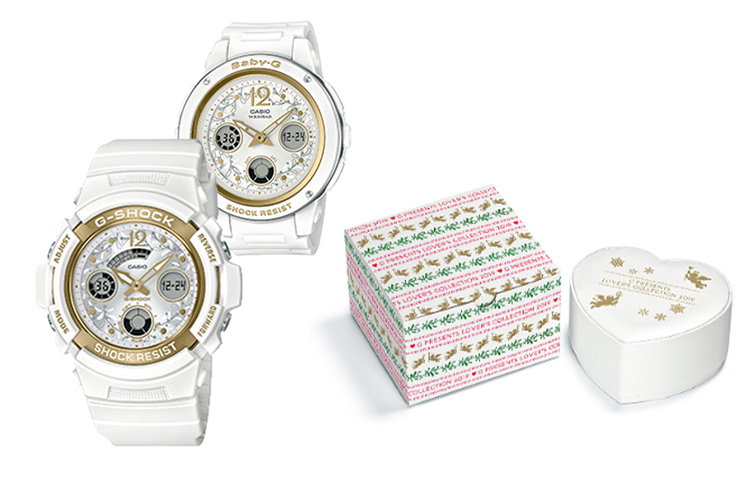 

CASIO Часы унисекс парные настольные белые LOV-19A-7APR
