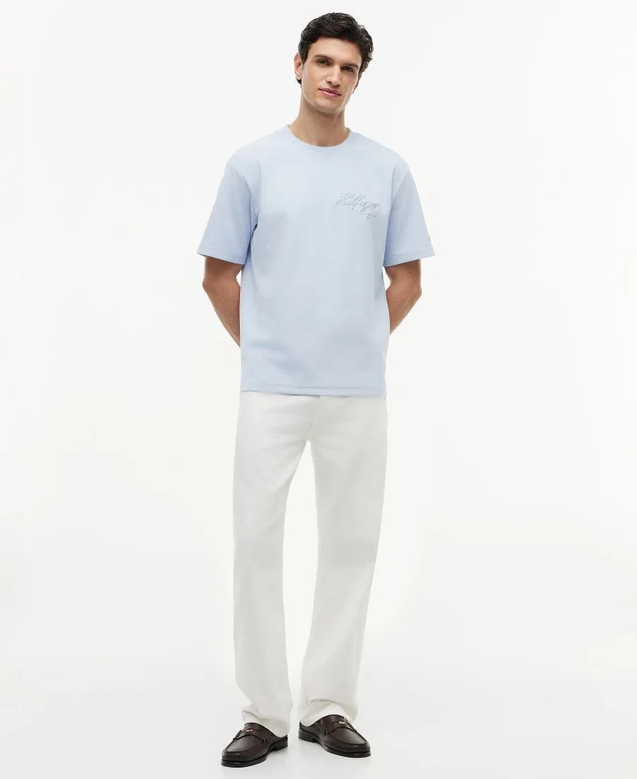 Футболка с принтом Nautical Rope Tommy Hilfiger, Breezy Blue — фото 2
