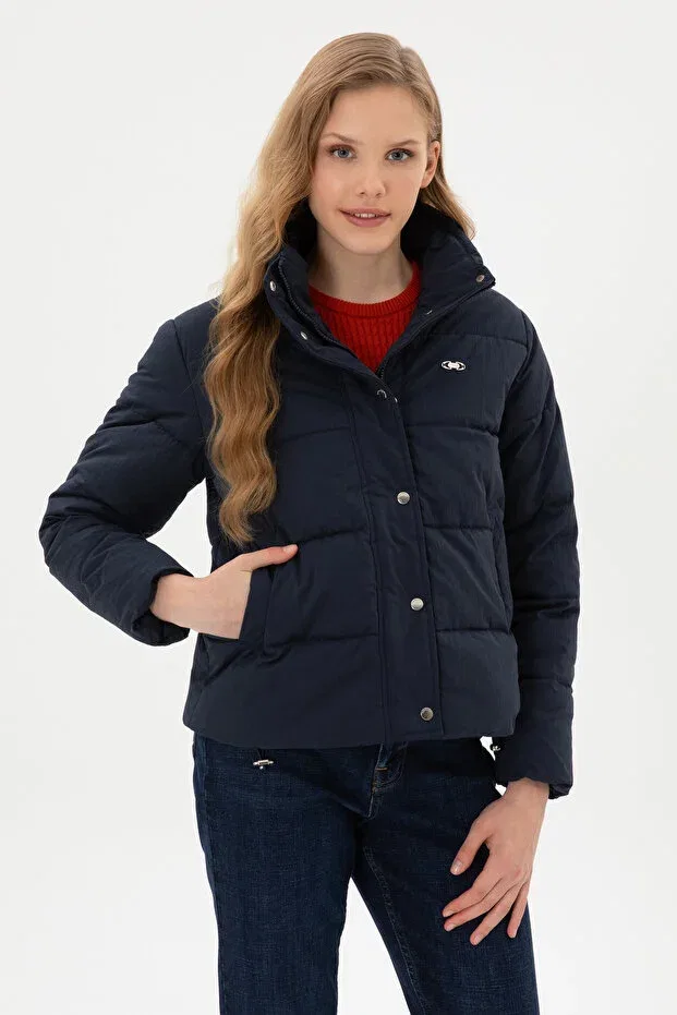 Женское пальто с капюшоном U.S. Polo Assn., Navy Blue