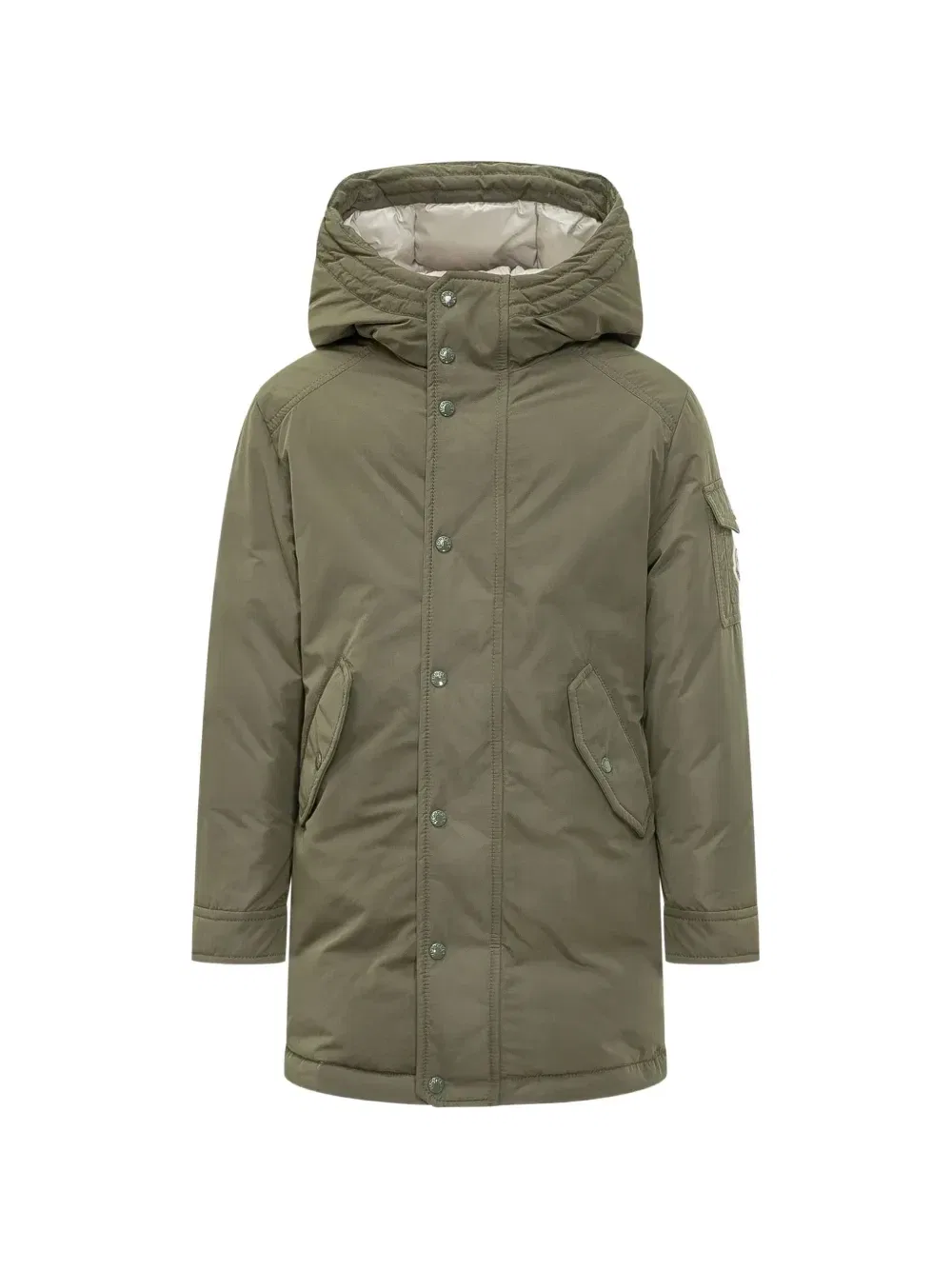 Куртка-парка Nahan с капюшоном Moncler Enfant, зеленый