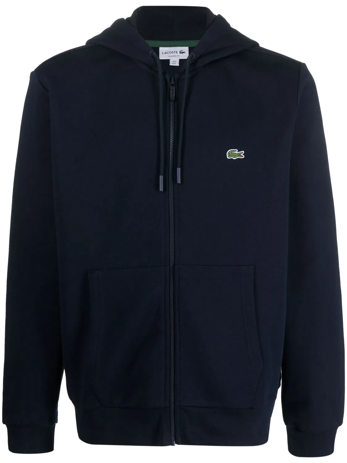 Худи с вышитым логотипом Lacoste, темно-синий