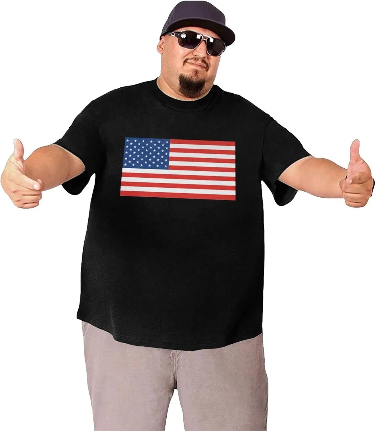 Женская футболка с графическим принтом Regular Fit, American Flag — фото 3