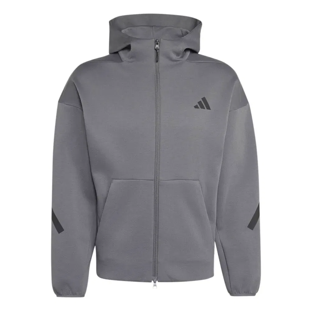 Мужской свитшот с полной застежкой-молнией Z.N.E. Adidas, Grey — фото 3