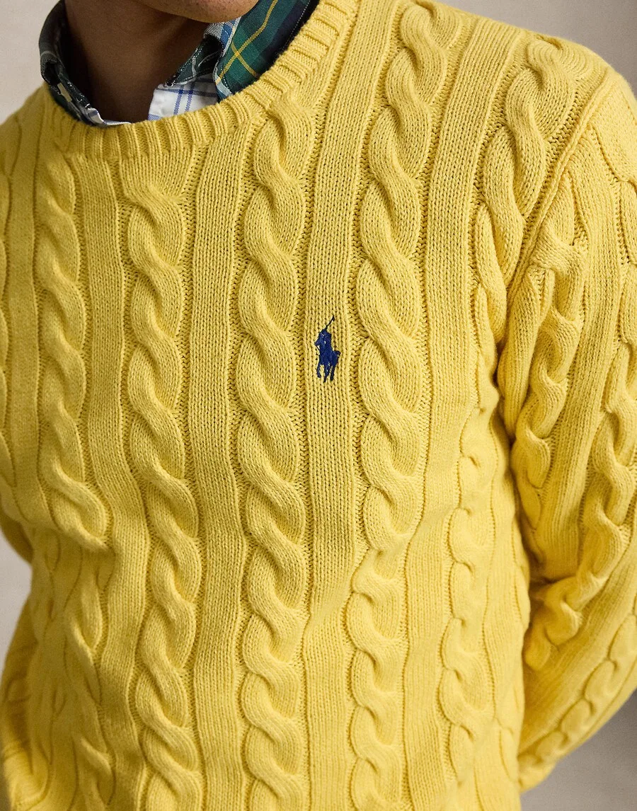 Свитер Polo Ralph Lauren Regular fit 'DRIVER' желтого цвета — фото 3