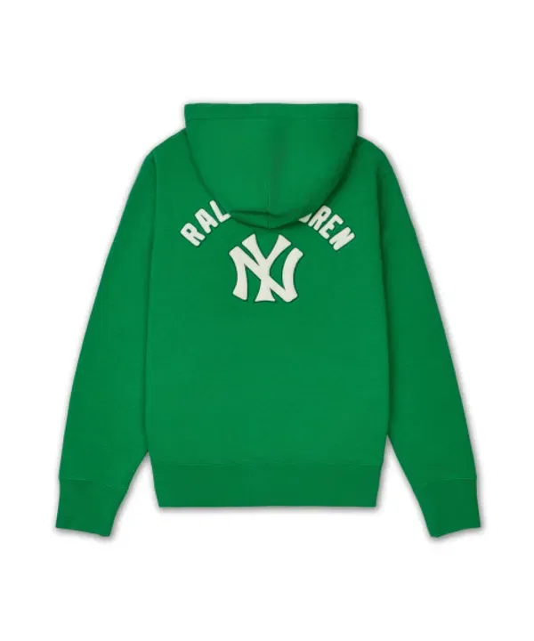 Флисовая худи Polo Ralph Lauren Yankees, зеленый — фото 2