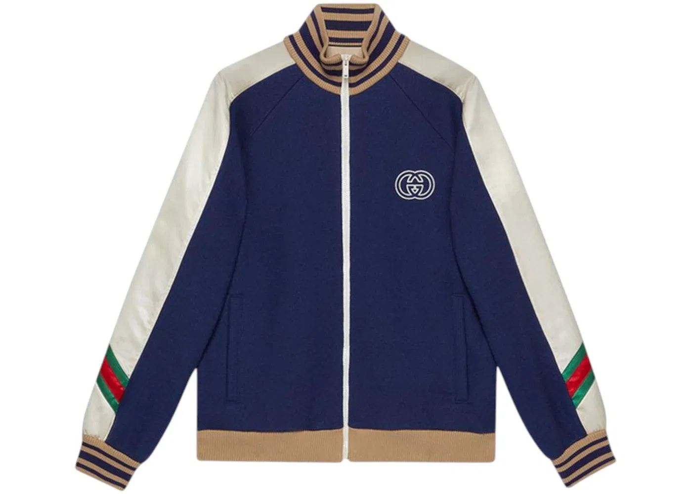 Мужская куртка из джерси с молнией Gucci, Blue