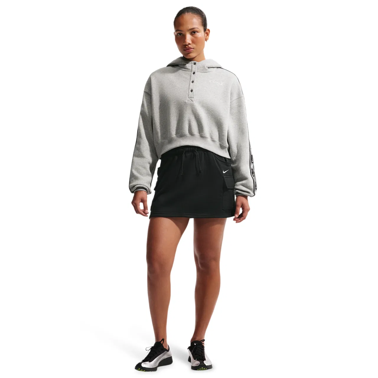 Женская мини-юбка Phoenix Fleece Nike, цвет Sail/Black — фото 3