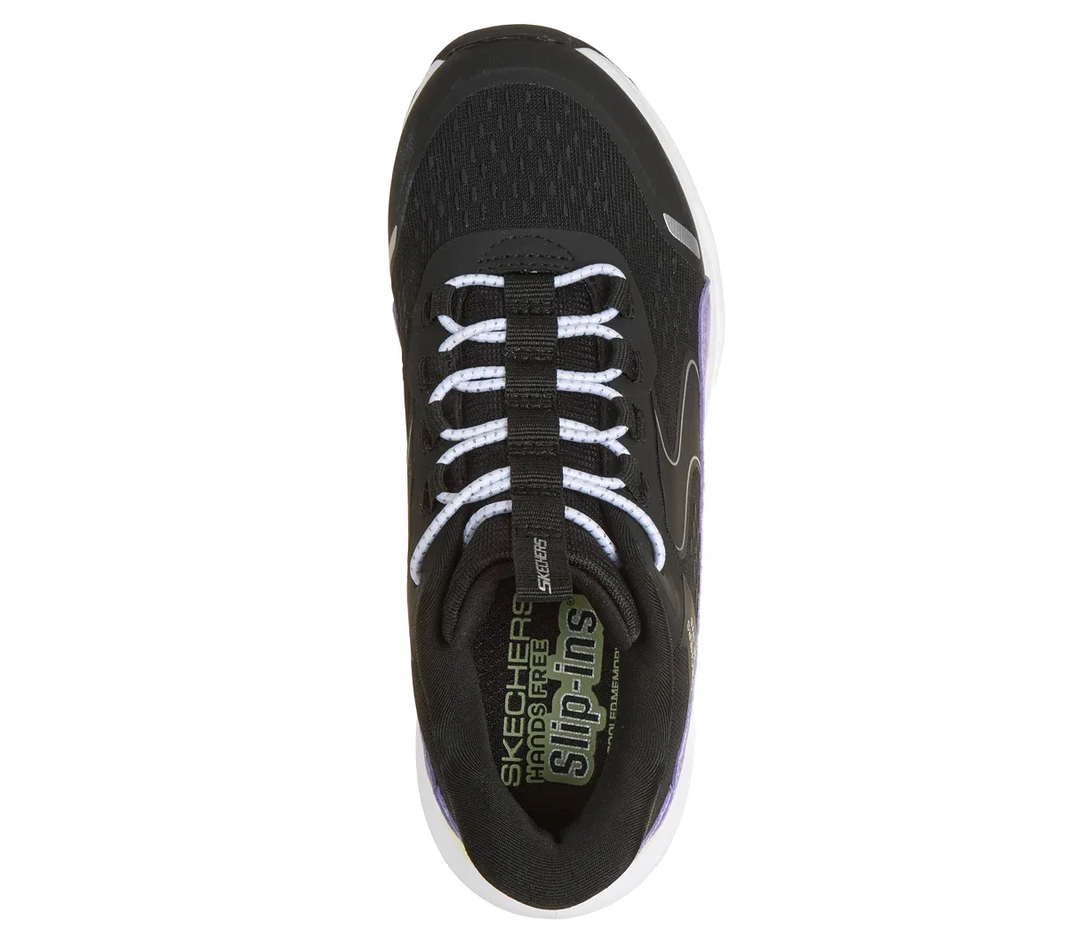 Детские слипоны Glide-Step - Vista Lane Skechers, черный/фиолетовый — фото 2