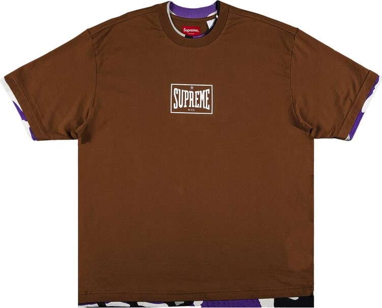 

Футболка Supreme Layered Short-Sleeve Top 'Brown', коричневый